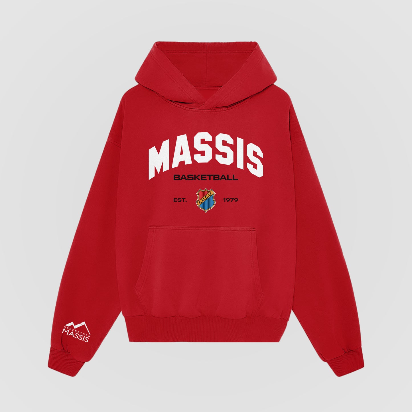 Massis Basketball Hoodie in red